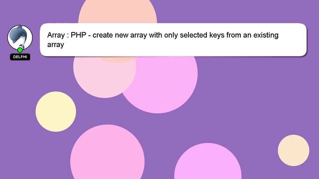 Array : PHP - create new array with only selected keys from an existing array смотреть онлайн