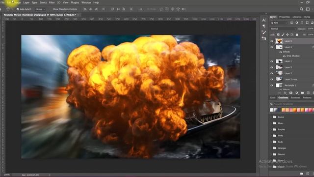 Movie Poster Thumbnail Design For YouTube | YouTube Movie Thumbnail Design | Photoshop Tutorial смотреть онлайн