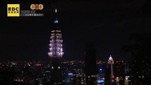 Новогодний фейерверк в Тайбэй, Тайвань 2017. Allvideo.