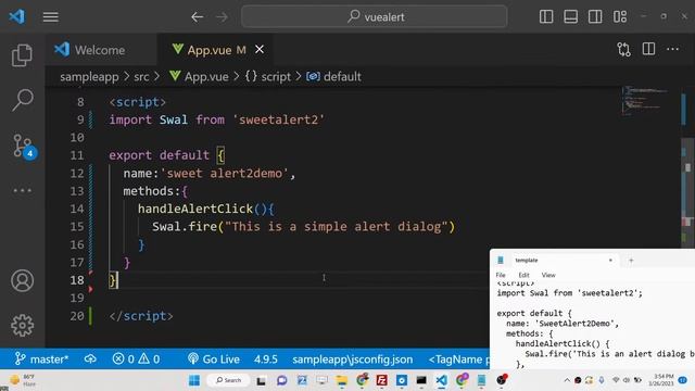 Vue.js 3 SweetAlert2 Example to Show Popup Toast & Alert Messages in Browser Using Javascript смотреть онлайн
