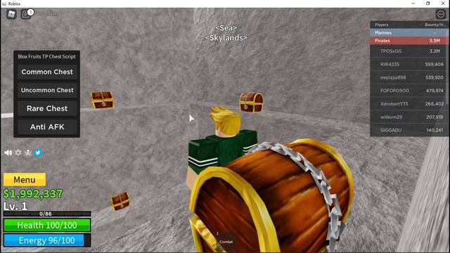 *Blox Fruits Teleport To Chest Script* | Anti AFK, And Teleport To Chest (Common, Uncommon, Rare) смотреть онлайн