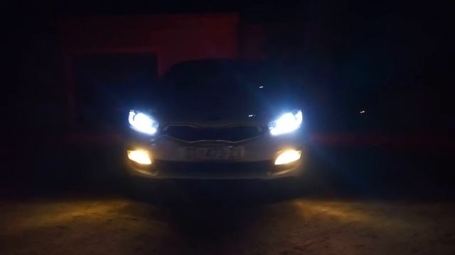 Kia pro ceed led light,pure yellow fog lamp,philips diamond vision 5000K h7,two-tone horn смотреть онлайн