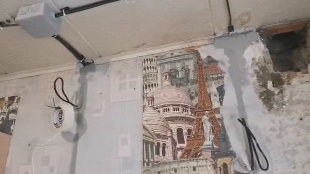 Замена с усилением электропроводки на кухне с прокидкой кабеля до электросчётчика. смотреть онлайн