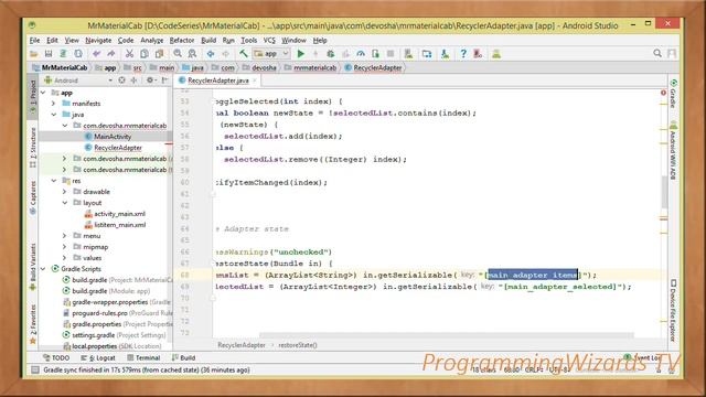 Android S8E5 : Contextual ActionBar/Mode + RecyclerView (Show selected items) смотреть онлайн