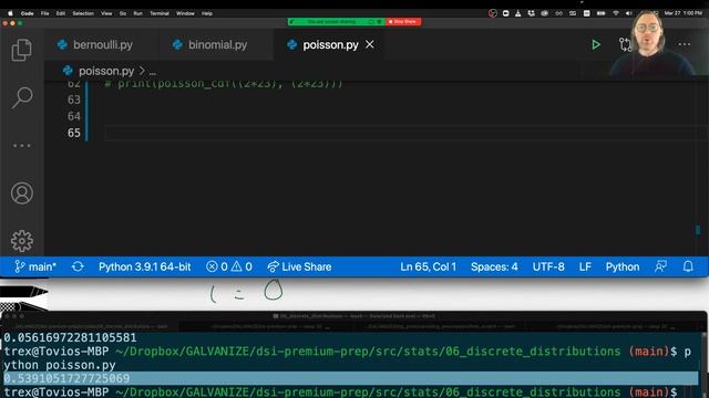 Poisson Distribution, Geometric Distribution - (2021-03-27) - [March 2021 Cohort] смотреть онлайн