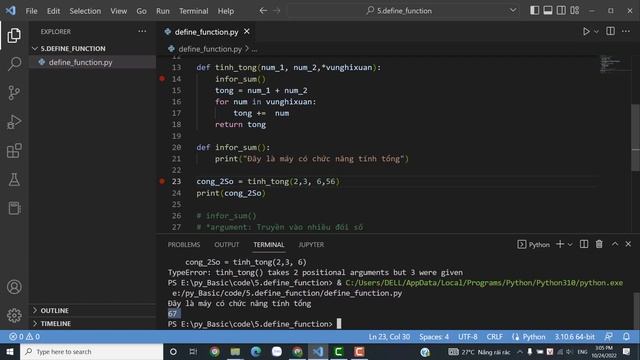 Đối số tùy biến * Arg trong hàm def (* Arguments in function) - Python cơ bản, Bài 12 смотреть онлайн