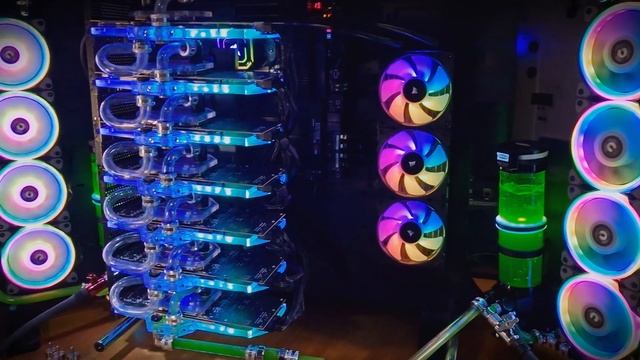 Threadripper 3995WX, 7x 3090 RTX, 256 gb ram. Fastest, most powerfull workstation PC in the world. смотреть онлайн