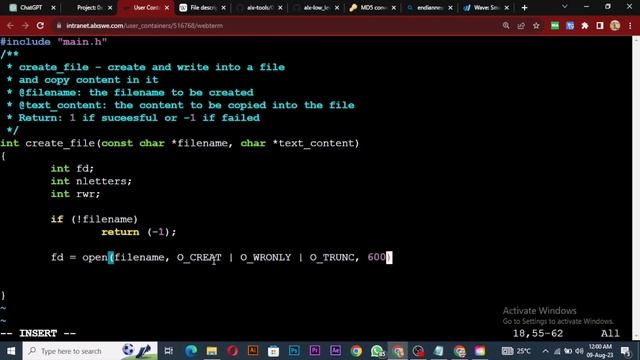 0x15. C - File I/O || TASK 1 || function that creates a file || code along || explained #alx смотреть онлайн