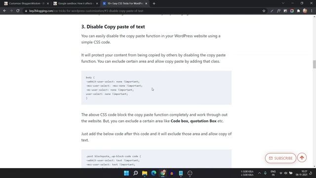 How to Disable Copy Paste in WordPress | Disable Text Selection without any Plugin смотреть онлайн