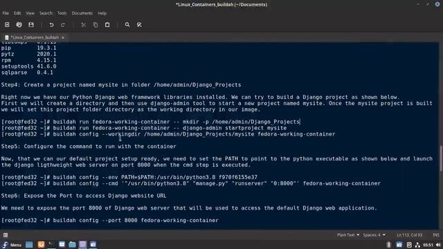 Linux container build OCI compliant image hosting Django Application using Buildah смотреть онлайн