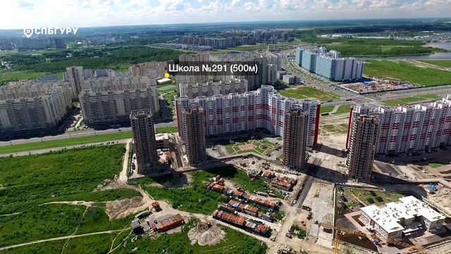 ЖК «Ленинский Парк» — аэросъемка СПБГуру. Июль 2017. смотреть онлайн