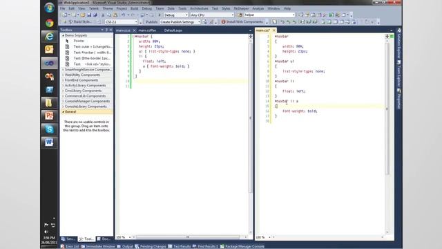 How To Use Coffee Script + SASS + LESS in Visual Studio 2010 смотреть онлайн