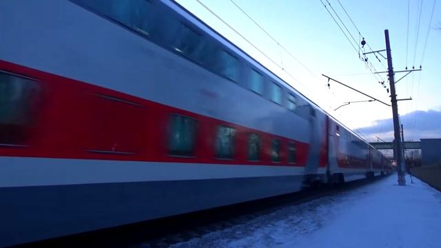 Электровоз ЭП2К-349 со скорым двухэтажным поездом №50 "Москва - Самара" смотреть онлайн