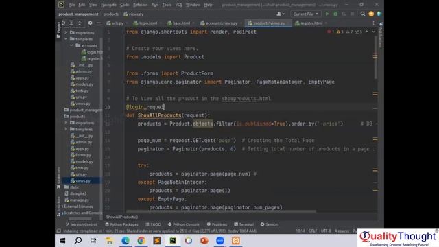 Control Flow Reallife Project Brushup Sessions | Python Tutorial for Beginners | Quality Thought смотреть онлайн