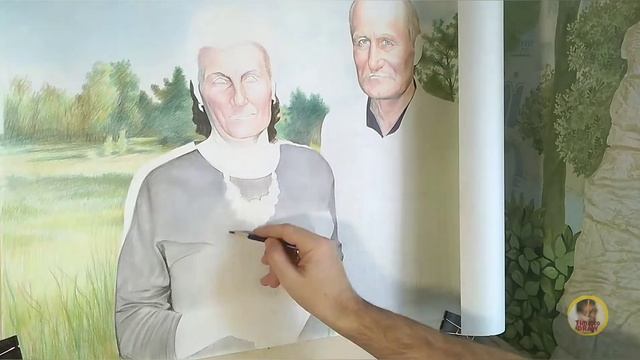 ШОК/Великолепный парный портрет цветными карандашами смотреть онлайн