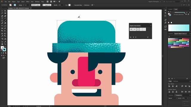 How to DRAW A PORTRAIT, create GRAIN and NOISE TEXTURE with Gigantic Grain Brushes / Tutorial смотреть онлайн