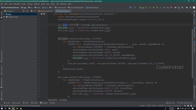 Persist Date on DatePicker in Android using Android Studio - Kotlin смотреть онлайн