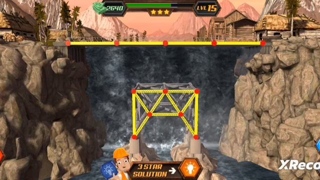 Bridge Construction Simulator 3d level 15 Walkthrough gameplay смотреть онлайн