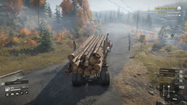 Extreme OffRoad Driving Simulator Game Logging With Low-Ride White-Western Star 4964 in SnowRunner смотреть онлайн