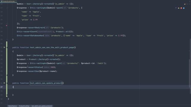 #10 Testing in Laravel | Test Authenticated User Can Update Product | Laravel Testing Tutorial смотреть онлайн