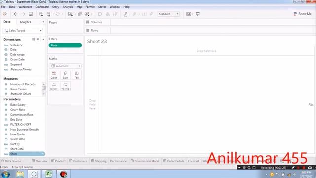 Creating Date calendar in Tableau (simple and easy) смотреть онлайн