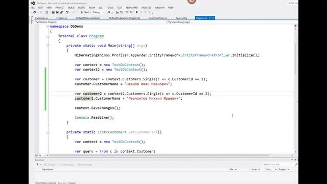 Программирование на C# Урок 18 Entity Framework Часть 3 (SNOWSOFT) смотреть онлайн