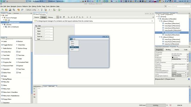 Netbeans - Java - CAD part 01 смотреть онлайн