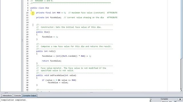 5 Discussing OOP with Java classes, and intro to the Die class example смотреть онлайн