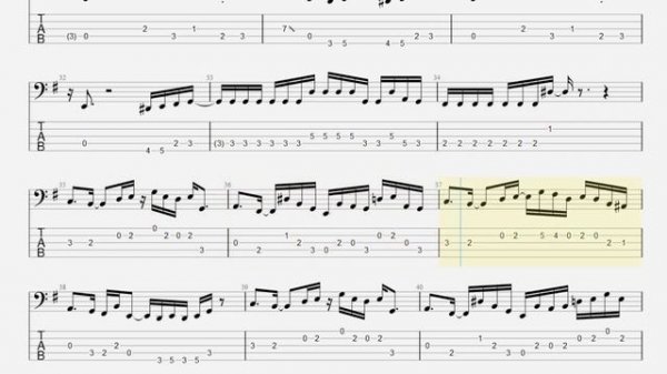 The Living Tombstone - What I Want (bass tab)