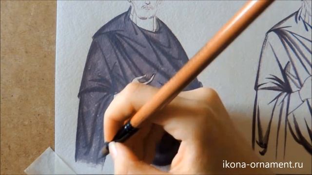 Обучение иконописи. Написание одежд. смотреть онлайн