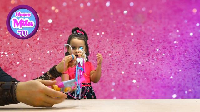 Barbie Star Light Adventure Space Cat Galaxy Barbie Doll And Flying Cat | HappyMilaTV #260 смотреть онлайн