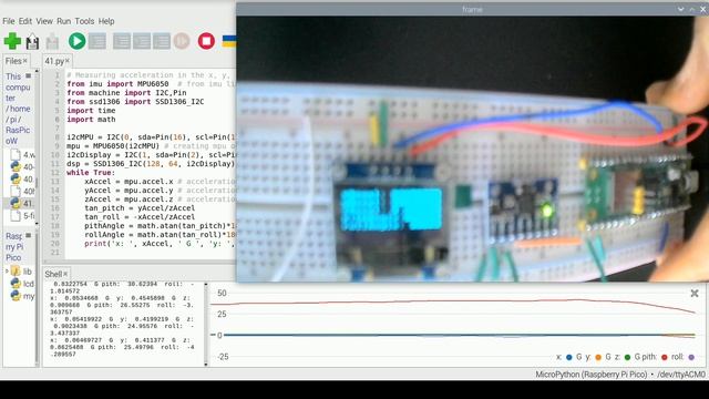 Calculating Pitch and Roll Using Acceleration Values on X, Y, Z Axes Measured by MPU6050 смотреть онлайн