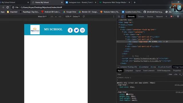 My school Website Tutorial Zero To Hero Meta Tag || Navbar || MediaQuery || Part 3 HTML 5 हिंदी में смотреть онлайн
