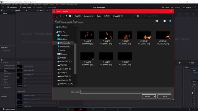 How to import "PNG SEQUENCES" in Davinci Resolve. смотреть онлайн