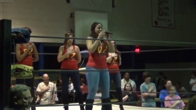 DZ GIRLZ "TIFFANY STARZ" PERFORMS NATIONAL ANTHEM AT FEB 22 WRESTLING EVENT смотреть онлайн
