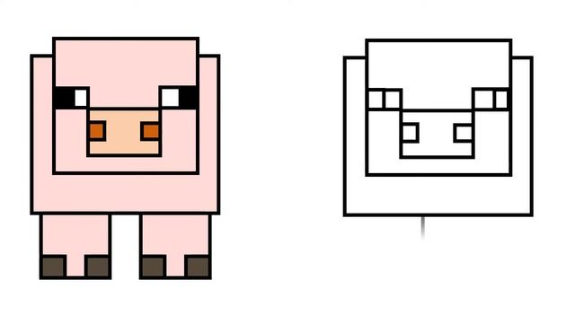 How to Draw Minecraft Pig | Shape Doodles | Junior Art Lab смотреть онлайн