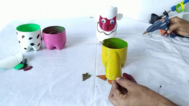 Recycle Plastic Bottles Into Animal Shaped Flower Pots/plastic bottle planter/ORGANIC GARDEN смотреть онлайн