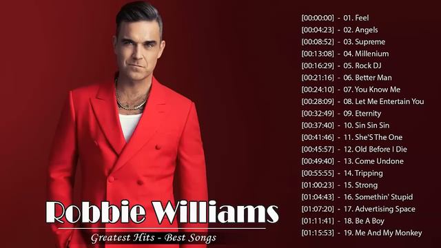 Robbie Williams Greatest Hits -  Robbie Williams Best Songs - Robbie Williams The Best Tracks