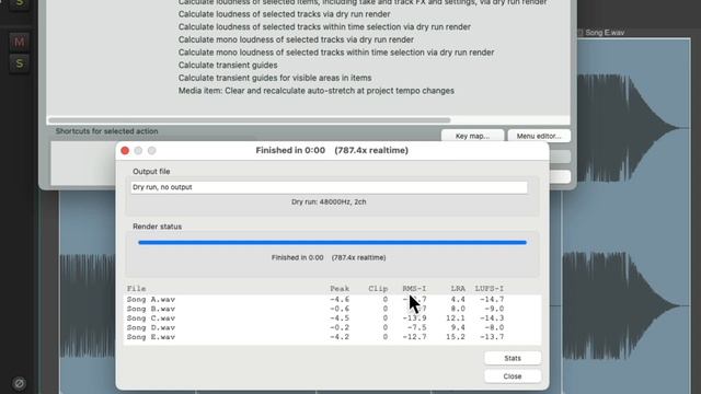 Calculate Loudness (LUFS) With Actions In REAPER