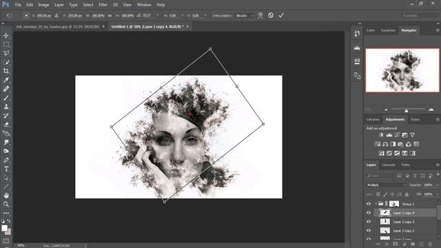 ink splash effect photoshop tutorial cs6/cc смотреть онлайн