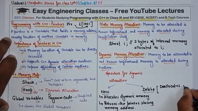 POINTERS – C++ Memory Map, Static/Dynamic Memory Allocation, & and * with Pointer смотреть онлайн