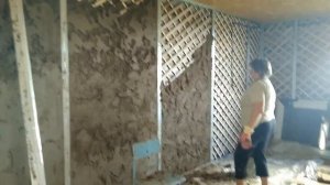 Штукатурка дома из бруса. Глина+ опил