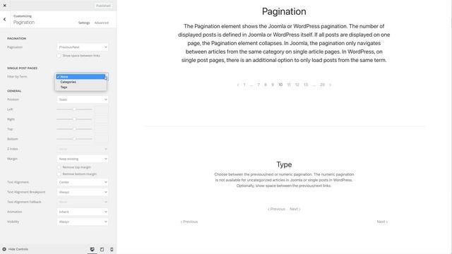 Using the Pagination Element | YOOtheme Documentation (WordPress) смотреть онлайн