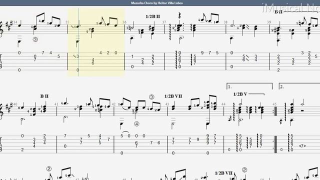 Guitar TAB - Heitor Villa-Lobos : Suite Populaire Bresilienne No 1 (Mazurka Choro) | Tutorial #iMn смотреть онлайн