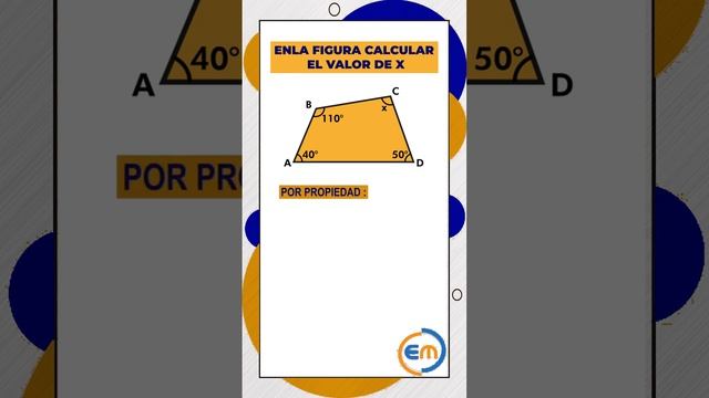 Como resolver problemas con ángulos internos de un Cuadrilátero #matemáticas #geometria смотреть онлайн