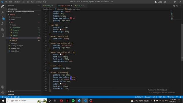 How to Create a Landing Page with React JS | React Tutorials смотреть онлайн