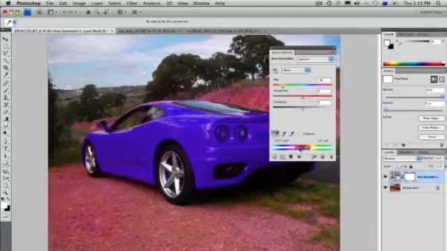 Change the color of your Ferrari, or Hair Photoshop CS4 (No. 63) смотреть онлайн