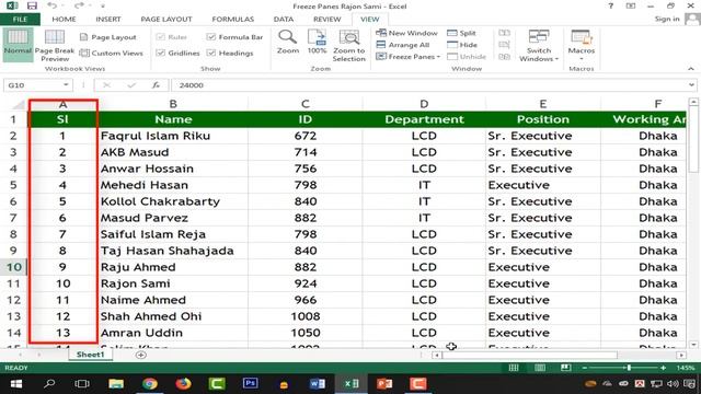 MS Excel Freeze Panes Bangla | মাইক্রোসফট এক্সেল ফ্রিজ প্যানেস | Microsoft Excel Tutorial in Bangla смотреть онлайн