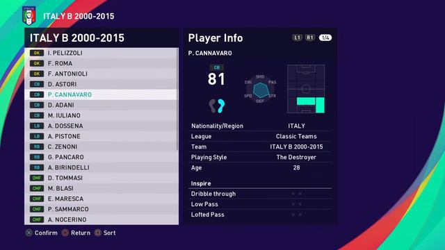 PES 2021 ITALY CLASSIC 2ND TEAM 2000-2015 PS4 смотреть онлайн