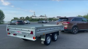 Двухосный прицеп с платформой над колесами. МЗСА 817738.001. ЦЛП АРИВА. Уфа,Ижевск,Казань,Челны,Чеб.